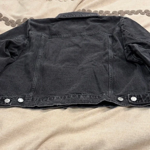Mango Black Pocketed Denim Jacket/NWT/XXL - Picture 13 of 15